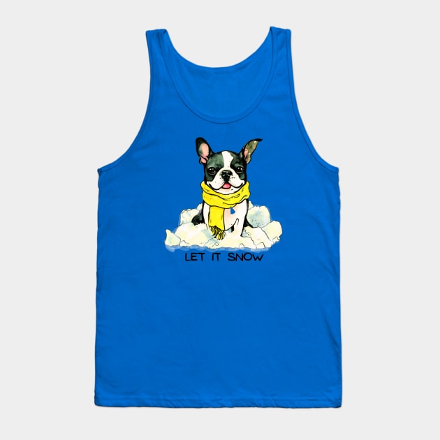 LET IT SNOW - Boston Terrier Tank Top by ZogDog Pro